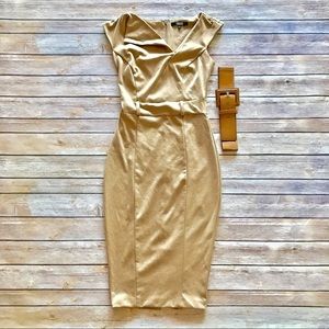 Asos Camel Pencil Dress